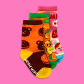 兒童圖案襪子3件套裝 - Sweet Dessert