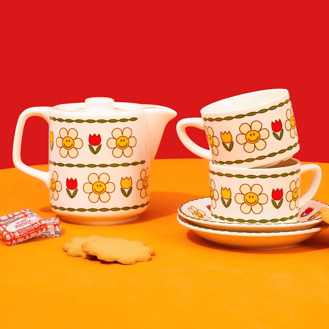 茶壺&茶杯套裝 - Retro Smile