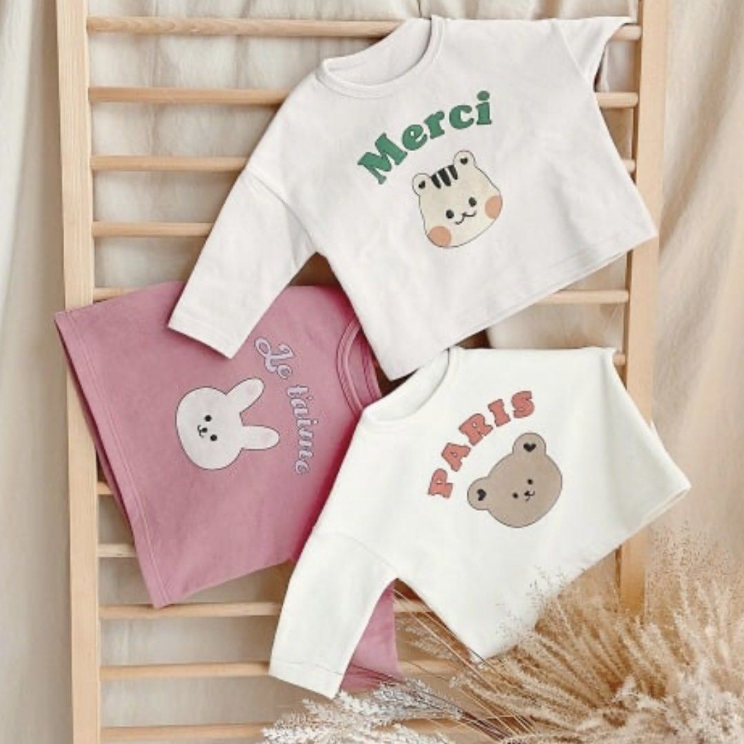 [IS06] Dot to dot 環遊paris系列 - 秋冬保暖長袖T卹 (🐻Bear 18-24M)