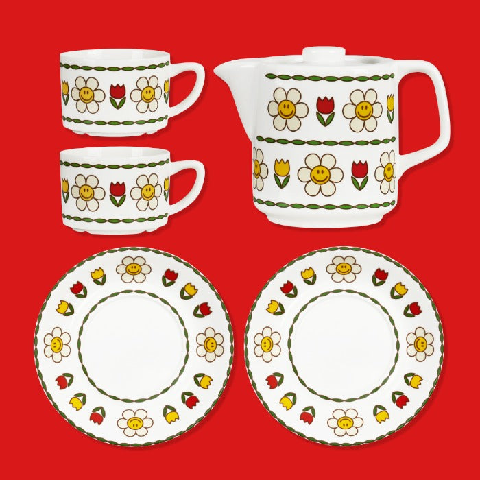 茶壺&茶杯套裝 - Retro Smile