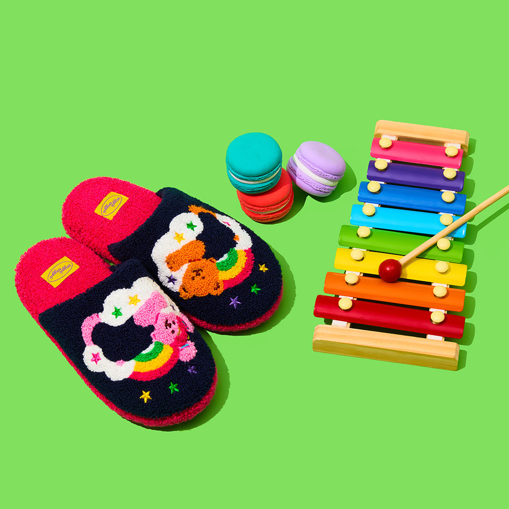 兒童毛圈家居拖鞋 - Cloud Bear & Bunny