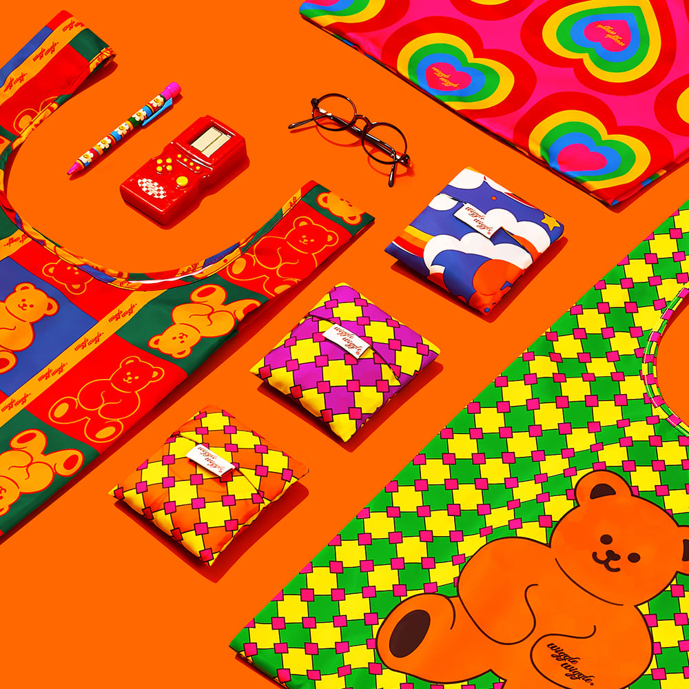 環保袋 - Color Block Teddy Bear