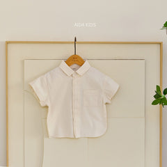 Washed cotton short sleeve shirt [AA21]