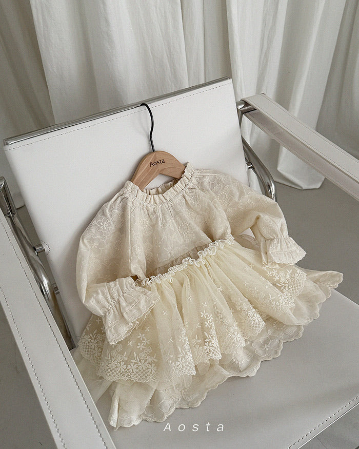 [AO2] Lace Tulle Skirt