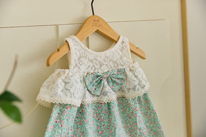 Off-shoulder floral one-piece dress [AA7]