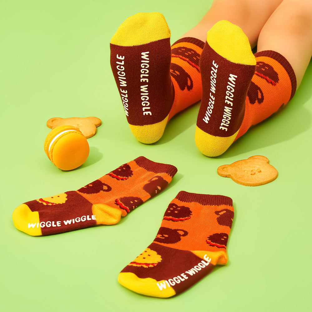 兒童圖案襪子3件套裝 - Sweet Dessert