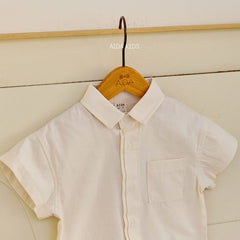 Washed cotton short sleeve shirt [AA21]