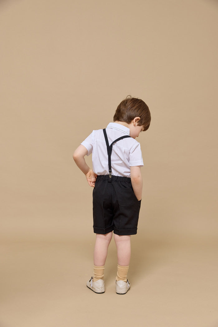 White button-down short-sleeved shirt [AA17]