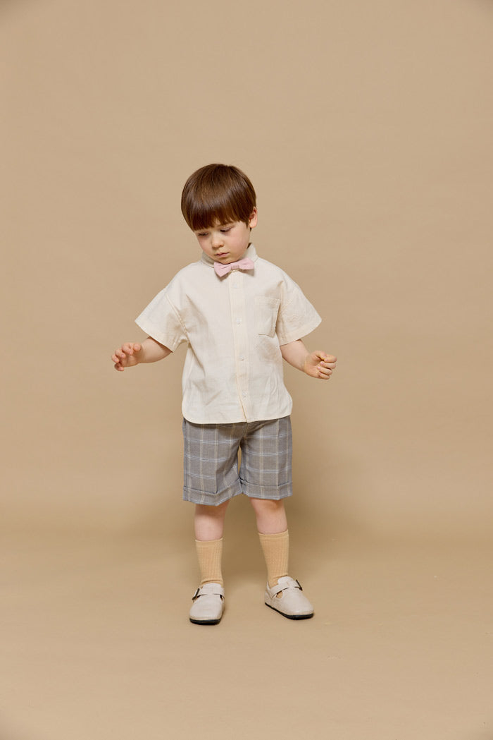 Washed cotton short sleeve shirt [AA21]